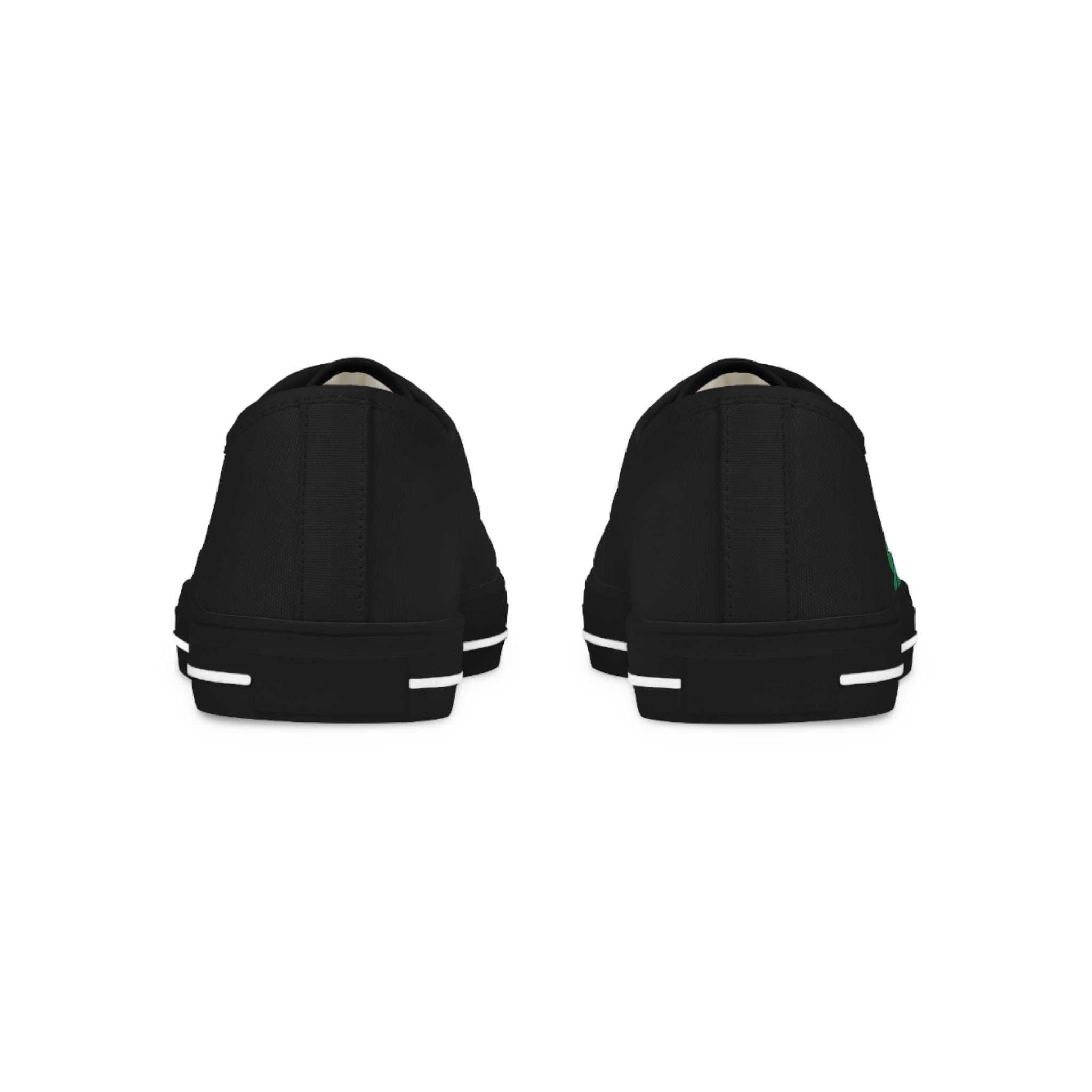 Men’s Tough Lxve Club “4 Leaf Clover” Black Low Top Canvas Shoes