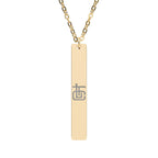 Tough Lxve Club "TLC" (Engraving) Vertical Bar Necklace