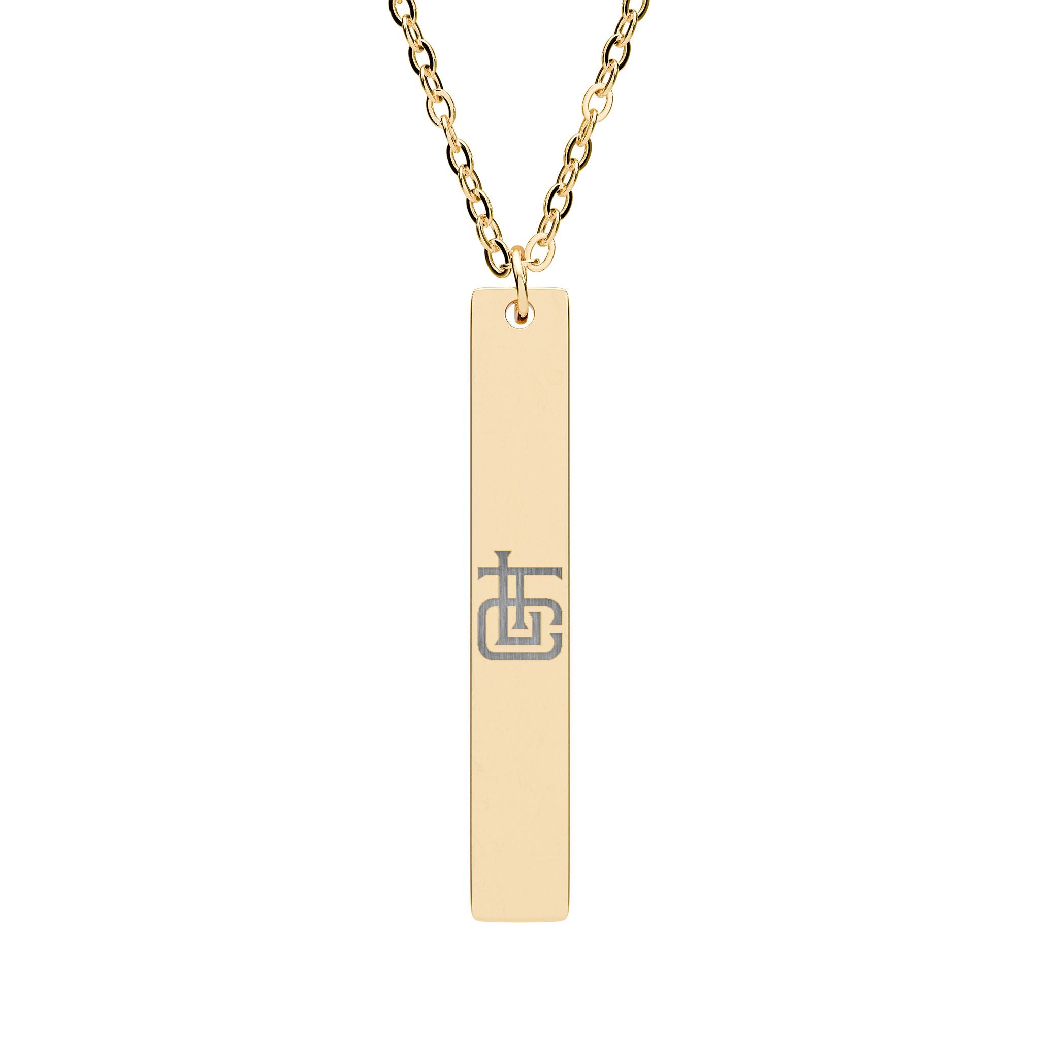 Tough Lxve Club "TLC" (Engraving) Vertical Bar Necklace