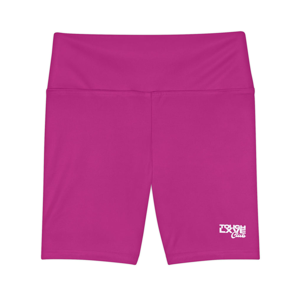 Women's Pink Tough Lxve Club Athletic Biker Shorts