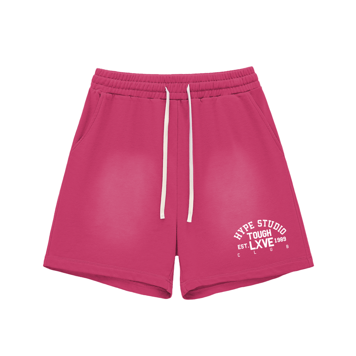 Hype Studio Tough Lxve Club - Sun Fade Raw Edge Cotton Shorts