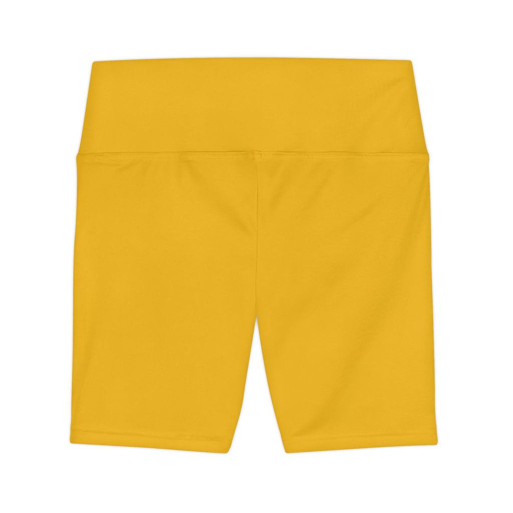 Women's Yellow Tough Lxve Club Athletic Biker Shorts