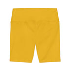 Women's Yellow Tough Lxve Club Athletic Biker Shorts