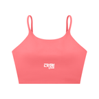 Women's Tough Lxve Club Rose Pink Spaghetti Strap Yoga Sports Bra