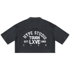 Women's Vintage Tough Lxve Club Wash Boxy Cropped Shirt