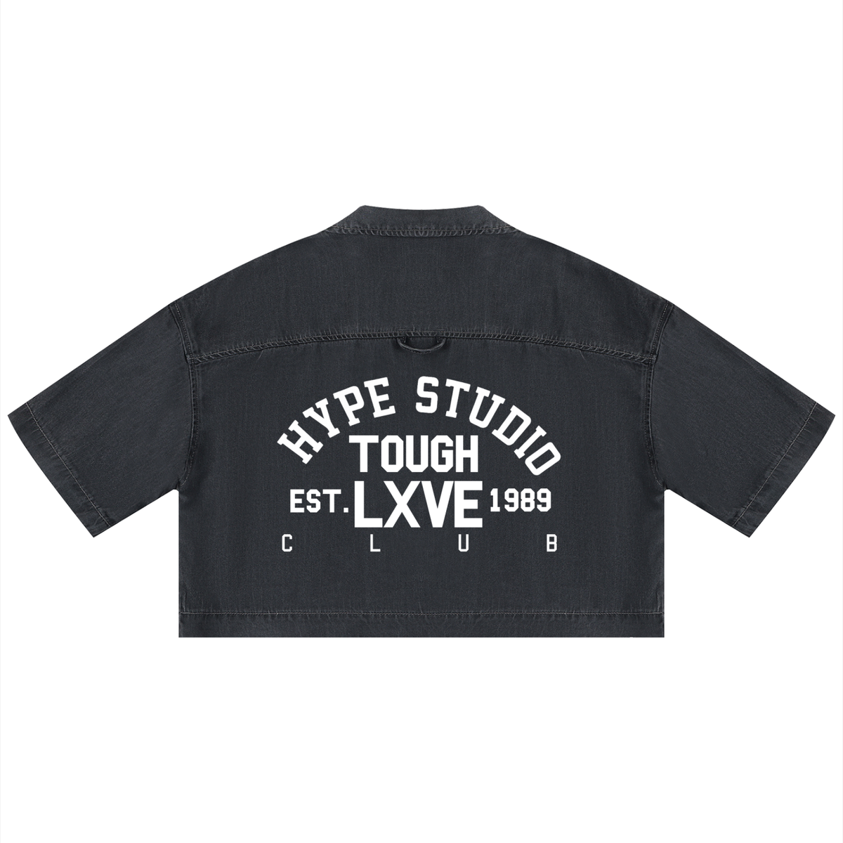 Women's Vintage Tough Lxve Club Wash Boxy Cropped Shirt