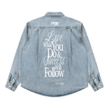 Unisex Vintage Wash “LXVE” Denim Shirt