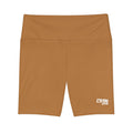 Women's Light Brown Tough Lxve Club Athletic Biker Shorts