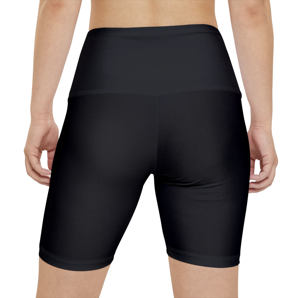 Women's Black Tough Lxve Club Athletic Biker Shorts