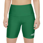 Women's Dark Green Tough Lxve Club Athletic Biker Shorts