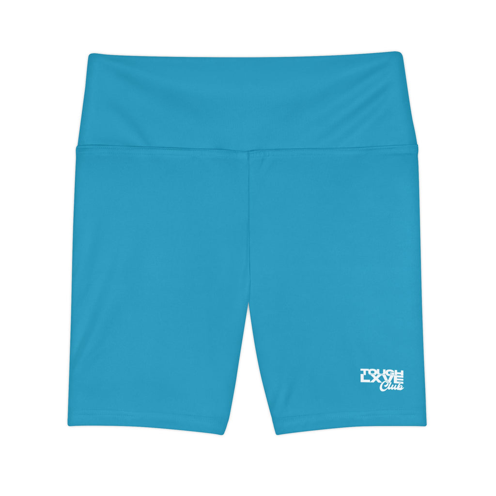 Women's Turquoise Tough Lxve Club Athletic Biker Shorts