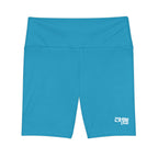 Women's Turquoise Tough Lxve Club Athletic Biker Shorts