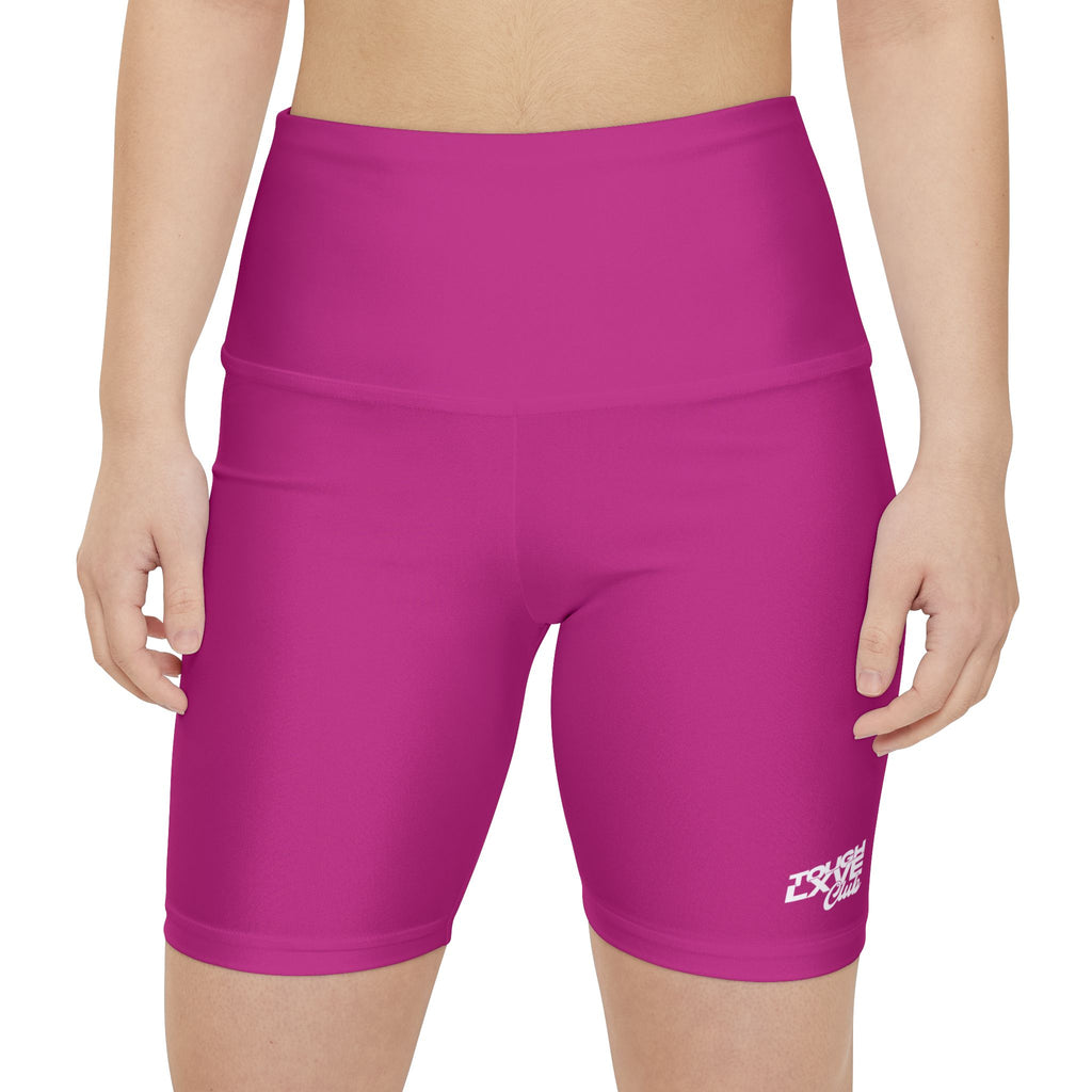 Women's Pink Tough Lxve Club Athletic Biker Shorts