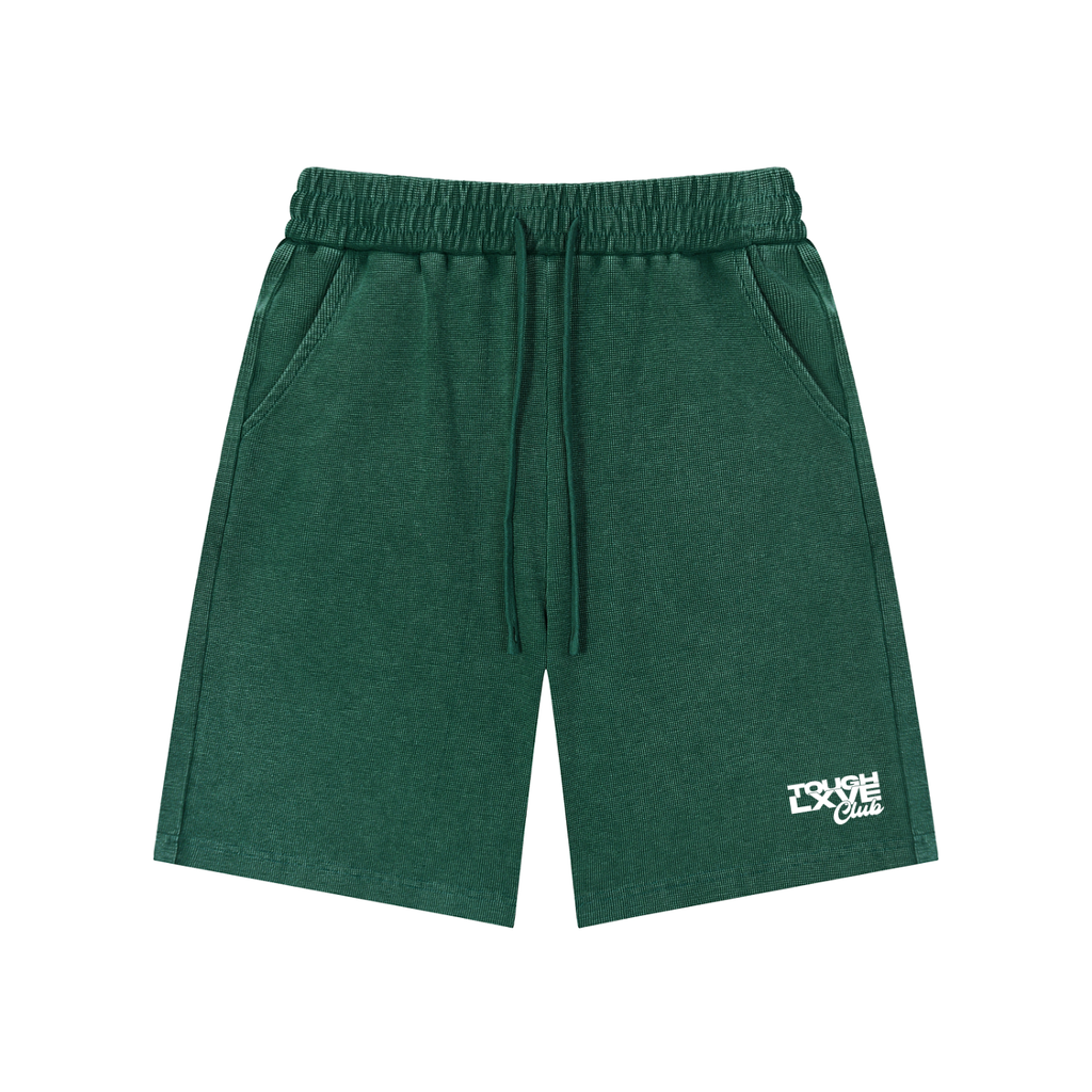 Tough Lxve Club Unisex Mineral Wash Waffle Knit Shorts