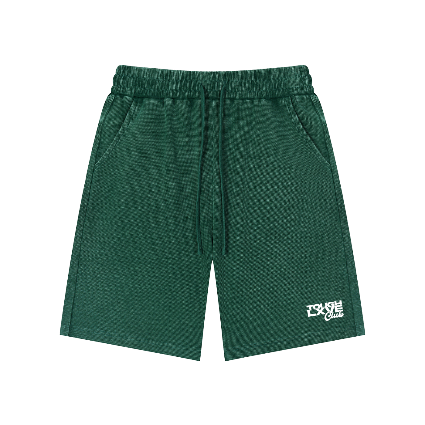 Tough Lxve Club Unisex Mineral Wash Waffle Knit Shorts