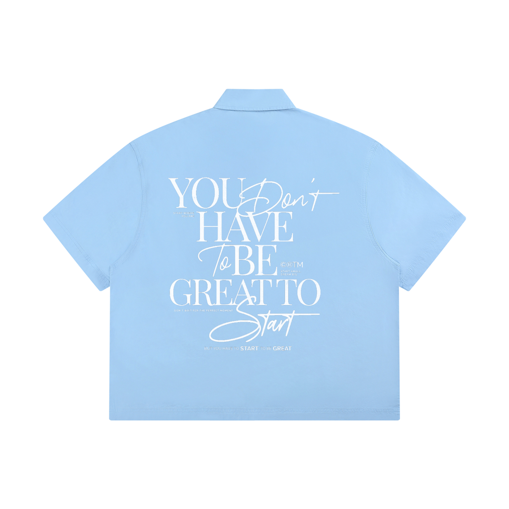 Unisex Boxy Blue Short Sleeve Shirt