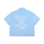 Unisex Boxy Blue Short Sleeve Shirt