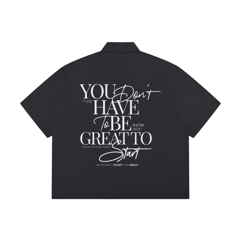 Unisex Boxy Black Short Sleeve Shirt