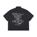 Unisex Boxy Black Short Sleeve Shirt