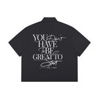 Unisex Boxy Black Short Sleeve Shirt