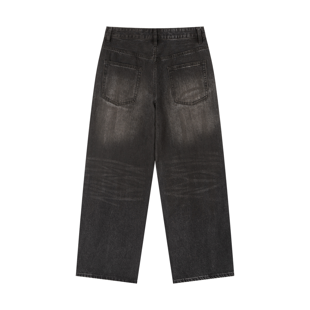 Unisex Vintage Wash Heavyweight Denim Jeans