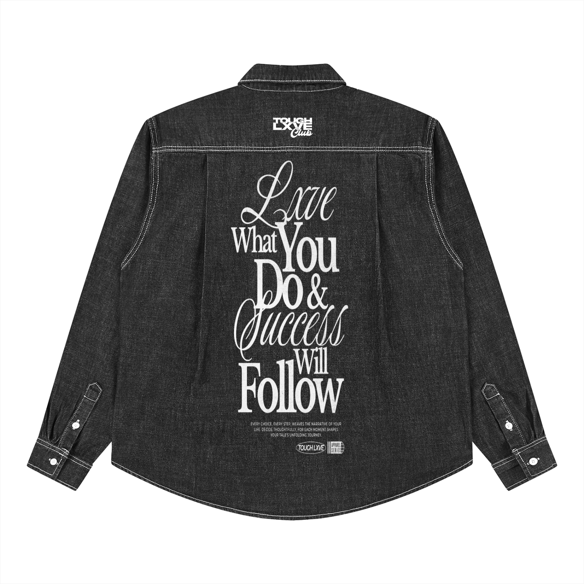 Unisex Vintage Wash “LXVE” Denim Shirt