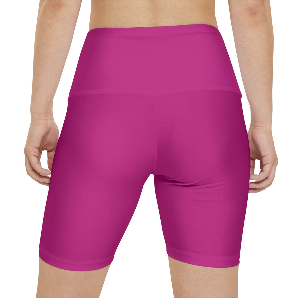 Women's Pink Tough Lxve Club Athletic Biker Shorts