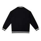 Contrast Piping Zip Bomber Jacket