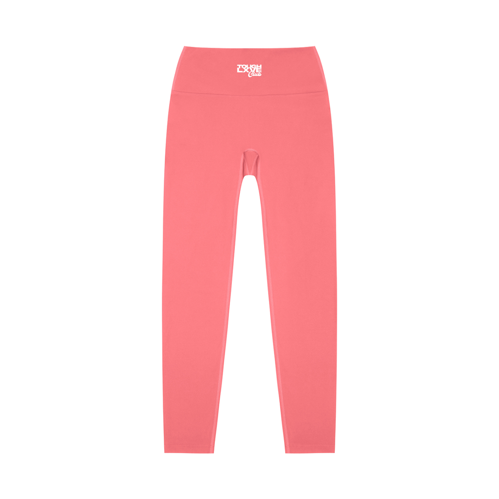 Women's Tough Lxve Club Rose Pink High-Waisted Yoga Leggings