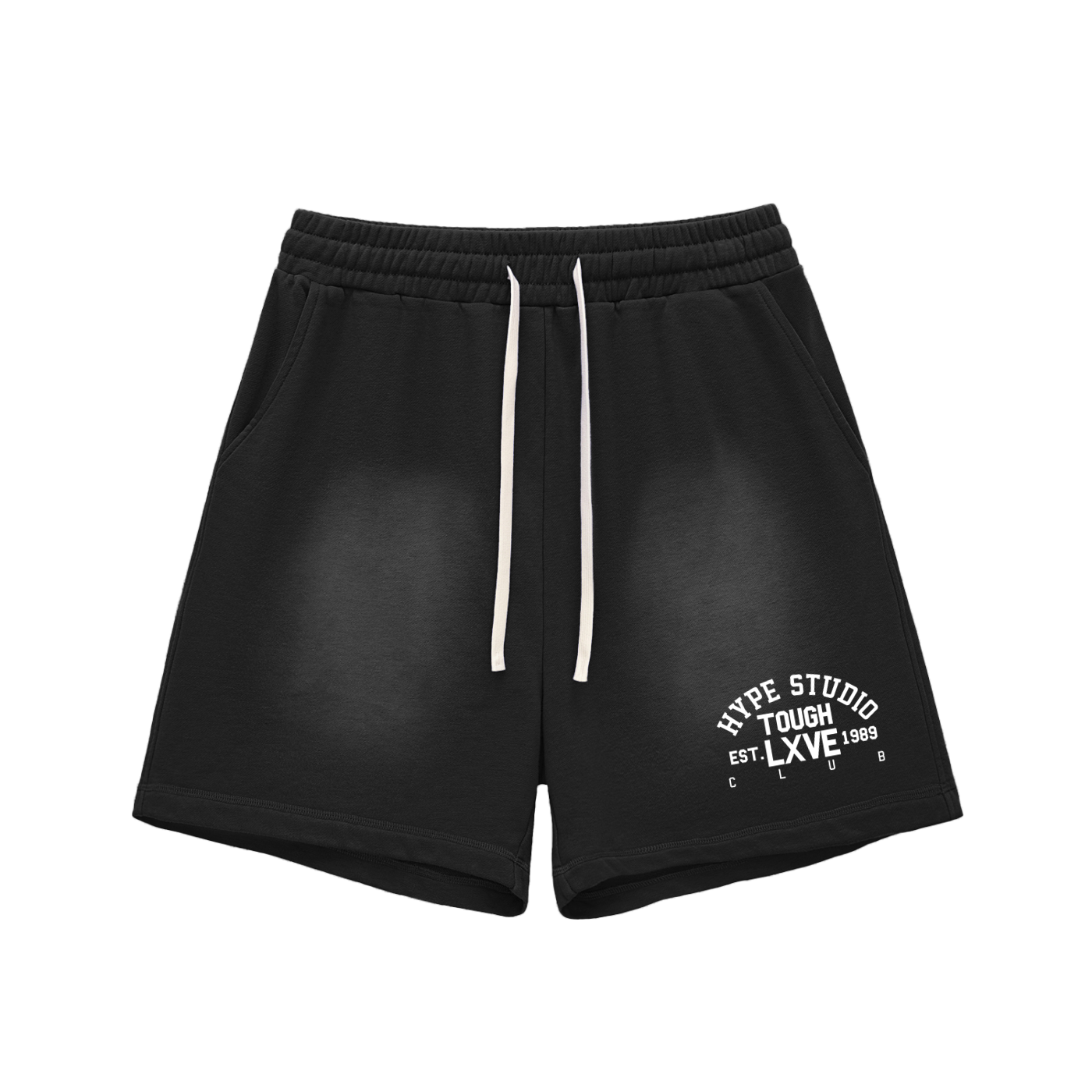 Hype Studio Tough Lxve Club - Sun Fade Raw Edge Cotton Shorts