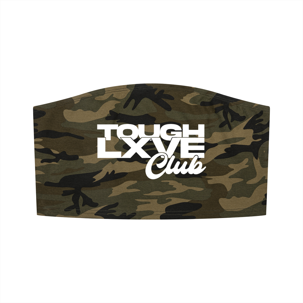 Women’s Tough Lxve Club Camo Cropped Tube Top