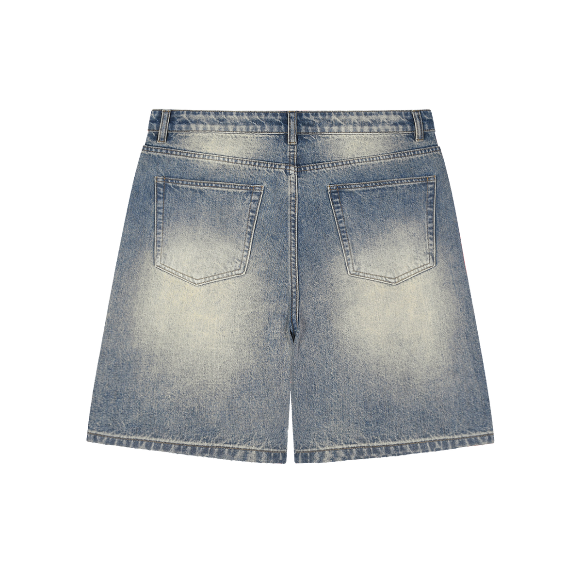 Unisex Faded Distressed Baggy Denim Shorts