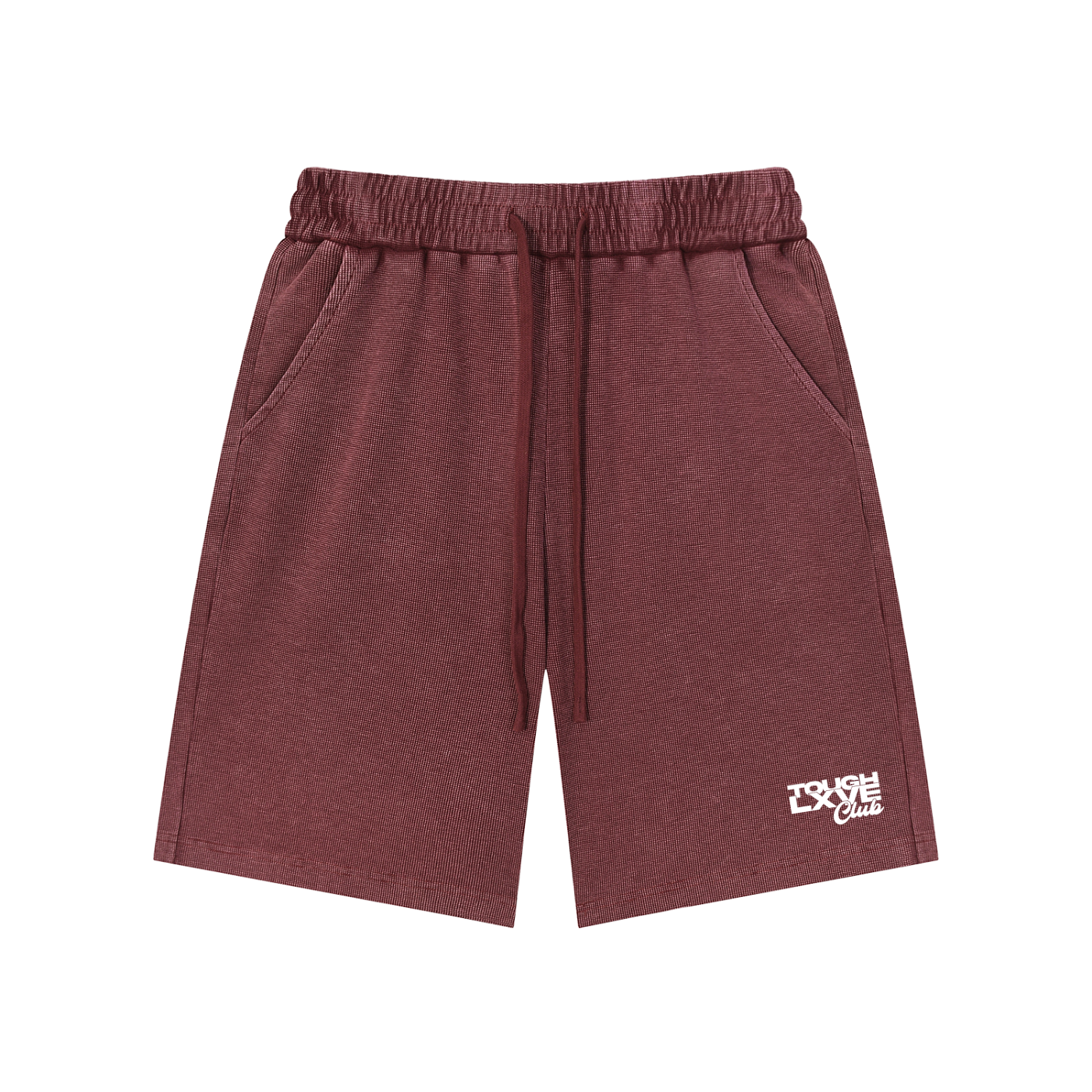 Tough Lxve Club Unisex Mineral Wash Waffle Knit Shorts