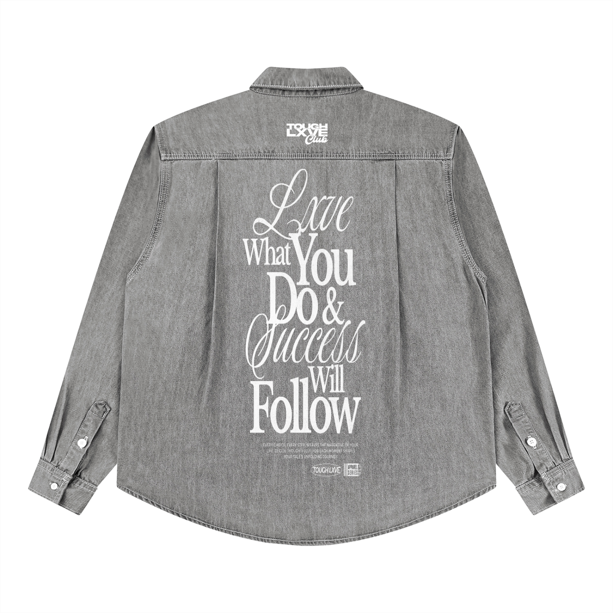 Unisex Vintage Wash “LXVE” Denim Shirt