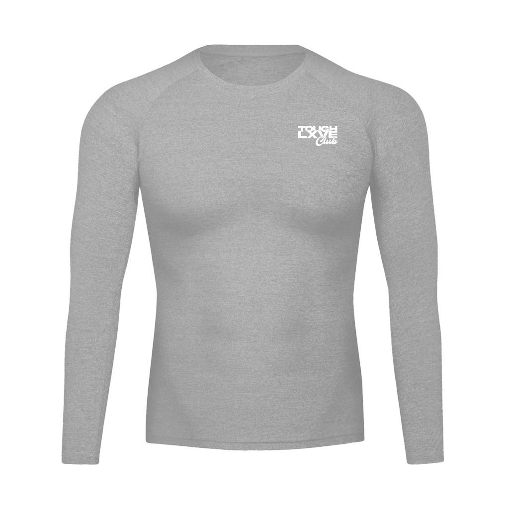Men's Tough Lxve Club Performance Flecking Grey Long Sleeve T-Shirt