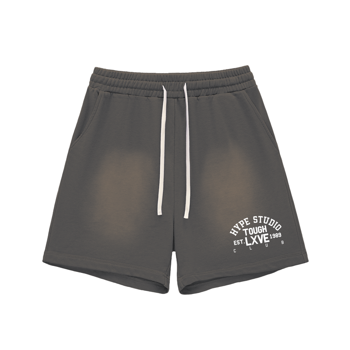 Hype Studio Tough Lxve Club - Sun Fade Raw Edge Cotton Shorts