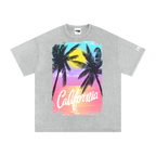 "California Paradise" Snow Washed Oversized Cotton T-Shirt