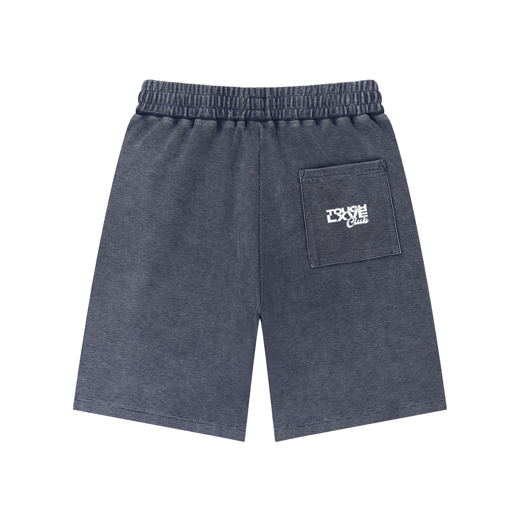 "HYPE" Unisex Mineral Wash Waffle Knit Shorts