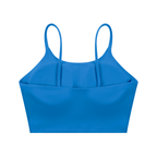 Women's Tough Lxve Club Colorful Blue Spaghetti Strap Yoga Sports Bra