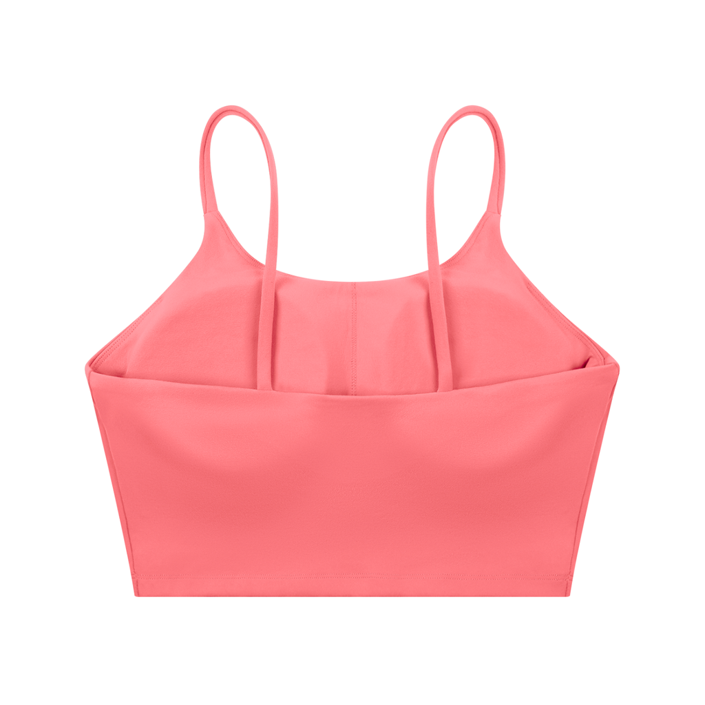 Women's Tough Lxve Club Rose Pink Spaghetti Strap Yoga Sports Bra