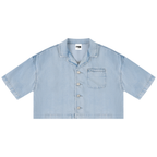 Women's Vintage Tough Lxve Club Wash Boxy Cropped Shirt