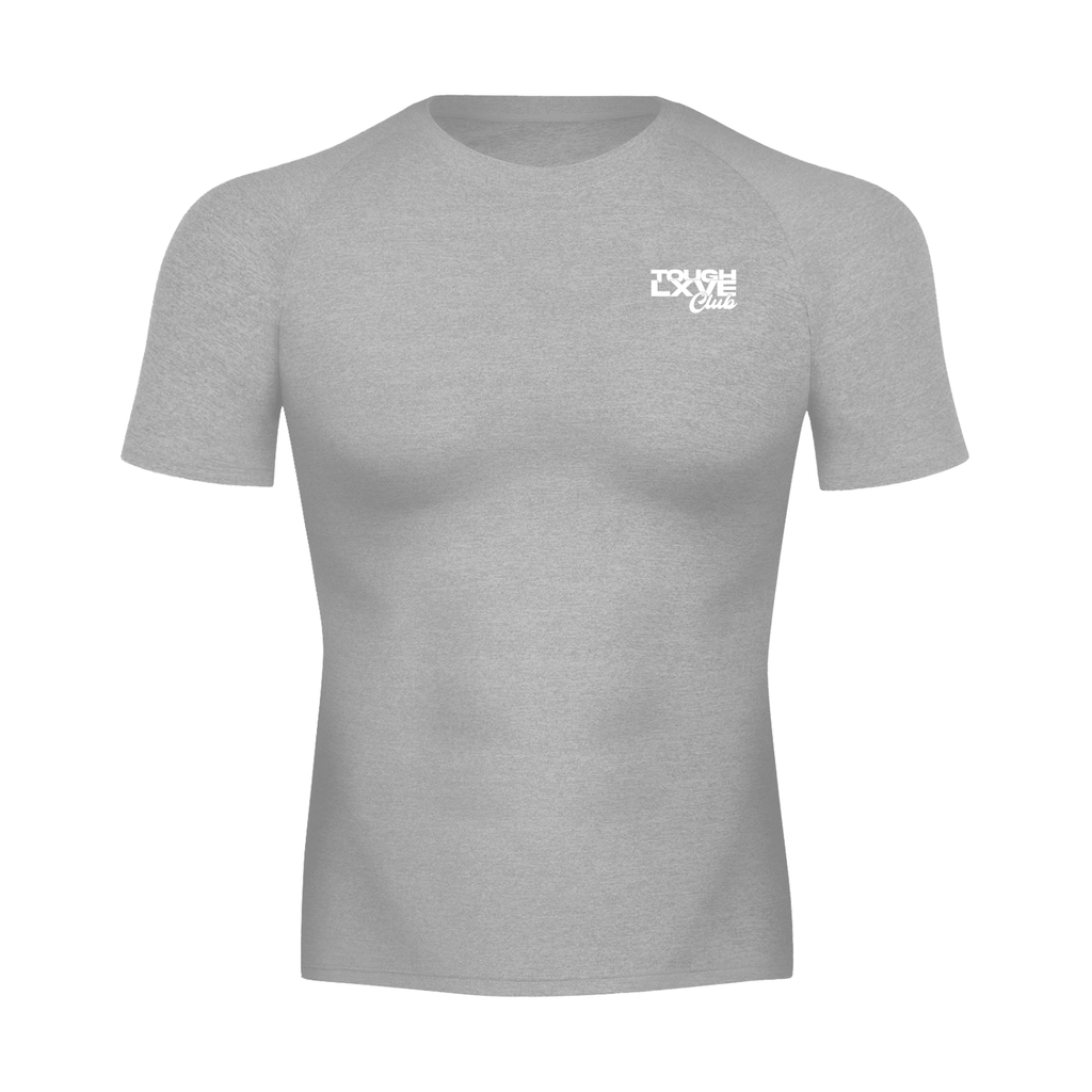 Men's Tough Lxve Club Performance Flecking Grey Short Sleeve T-Shirt