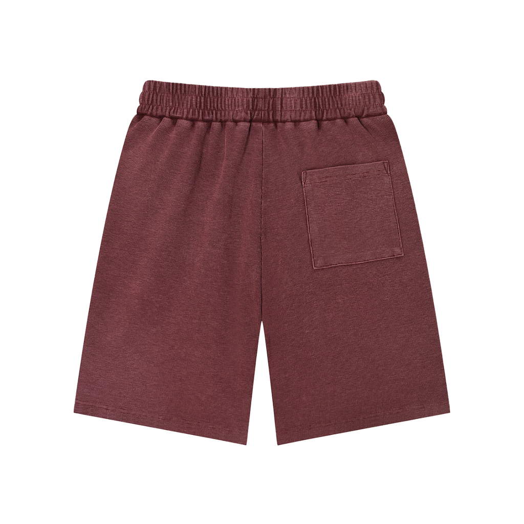 Tough Lxve Club Unisex Mineral Wash Waffle Knit Shorts