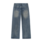 Men’s Vintage Wash Straight Leg Denim Jeans