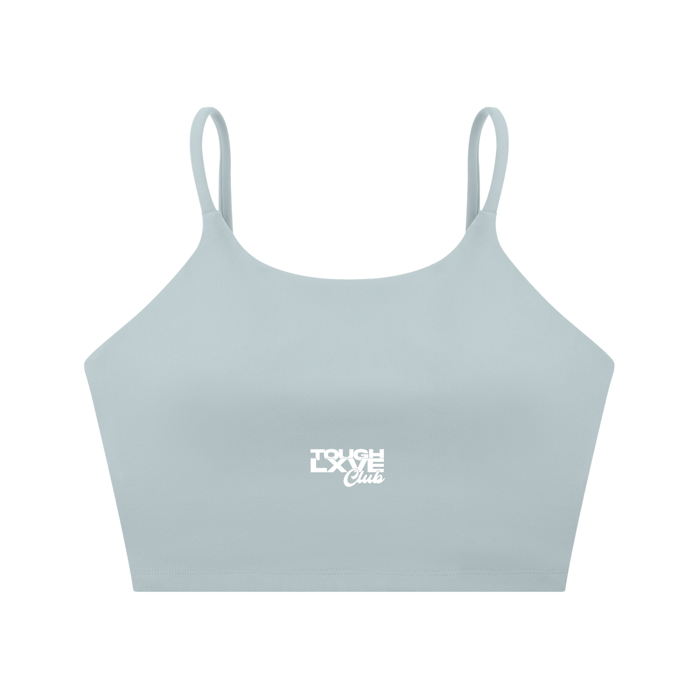 Women's Tough Lxve Club Haze Blue Spaghetti Strap Yoga Sports Bra