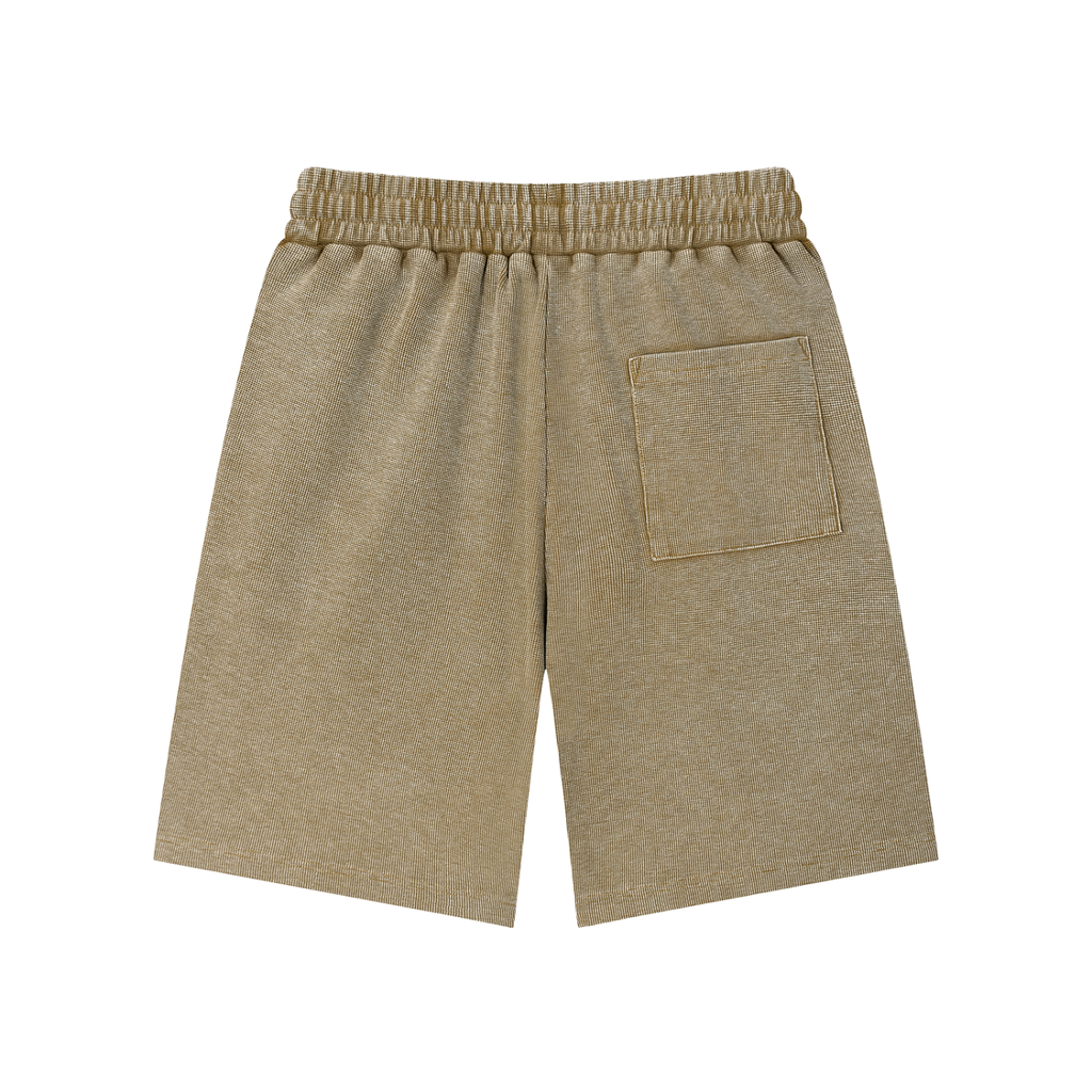 Tough Lxve Club Unisex Mineral Wash Waffle Knit Shorts