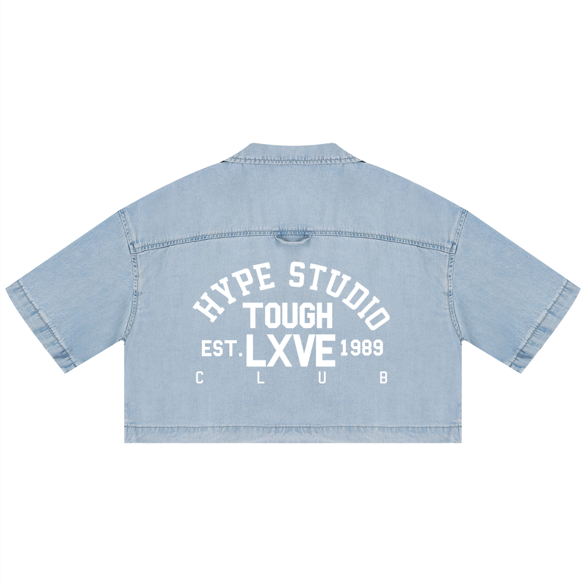 Women's Vintage Tough Lxve Club Wash Boxy Cropped Shirt