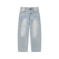 Men’s Enzyme Wash Wide Leg Denim Jeans
