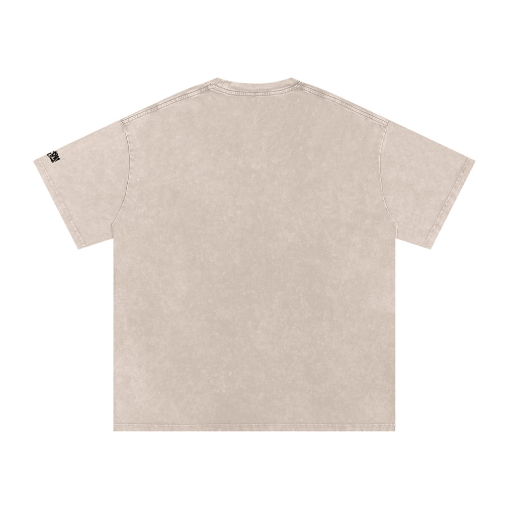 Snow Washed Oversized "Affection" Cotton T-Shirt