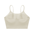 Women's Tough Lxve Club Light Grey Spaghetti Strap Yoga Sports Bra